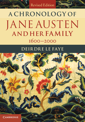 A Chronology of Jane Austen and Her Family: 160... 1107039274 Book Cover