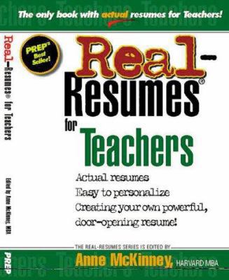 Real-Resumes for Teachers 1885288190 Book Cover