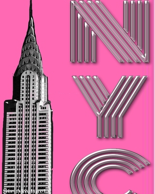 Hot Pink New York City Chrysler Building creati... 0464192196 Book Cover