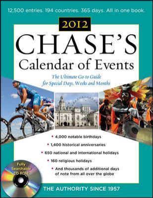 Chases Calendar of Events, 2012 Edition 0071766723 Book Cover