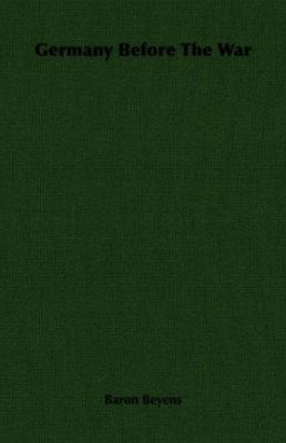 Germany Before the War 140672999X Book Cover