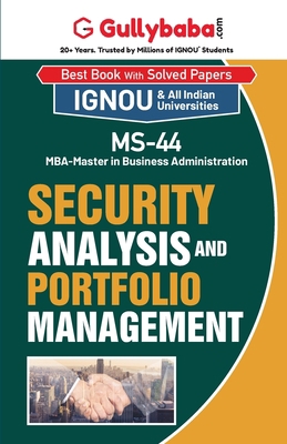 MS-44 Security Analysis and Portfolio Management 9381638462 Book Cover