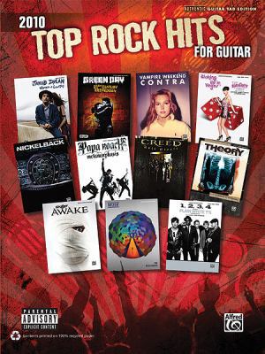 2010 Top Rock Hits for Guitar: Authentic Guitar... 0739075012 Book Cover