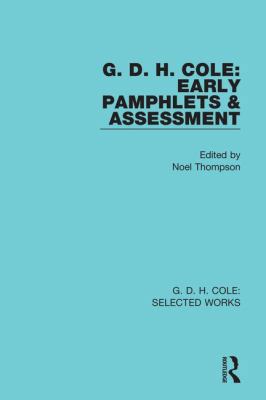 G. D. H. Cole: Early Pamphlets & Assessment (RL... 0415597269 Book Cover
