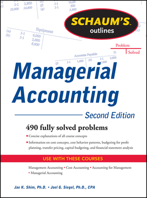Schaum's Outline of Managerial Accounting 0071762523 Book Cover