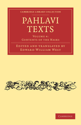 Pahlavi Texts - Volume 4 1108054323 Book Cover
