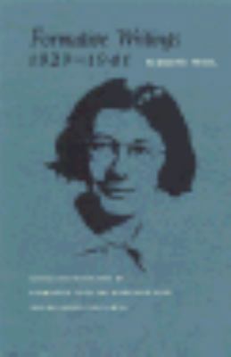 Formative Writings, 1929-1941 0870235397 Book Cover