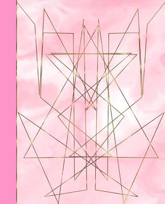 Pink Marble Effect & Gold Geometric Design: Dia... 1074368754 Book Cover
