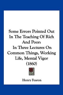 Some Errors Pointed Out In The Teaching Of Rich... 1120955378 Book Cover