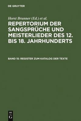 Register Zum Katalog Der Texte: Stichwörter [German] 3484105151 Book Cover