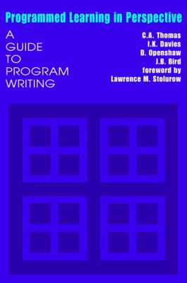 Programmed Learning in Perspective: A Guide to ... 0202309312 Book Cover