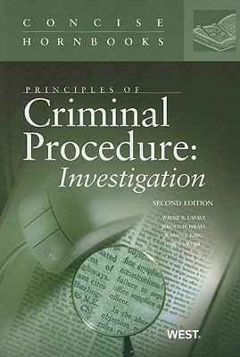 Principles of Criminal Procedure: Investigation 0314199357 Book Cover