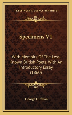 Specimens V1: With Memoirs of the Less-Known Br... 1164386867 Book Cover