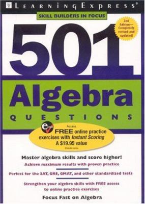 501 Algebra Questions (501 Series) 157685552X Book Cover
