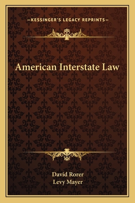 American Interstate Law 1163634786 Book Cover