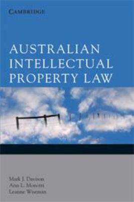Australian Intellectual Property Law 0511750307 Book Cover
