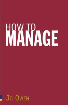 How to Manage 0273709755 Book Cover