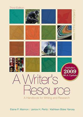 A Writer's Resource (comb-bound) 2009 MLA Updat... B00728E64E Book Cover