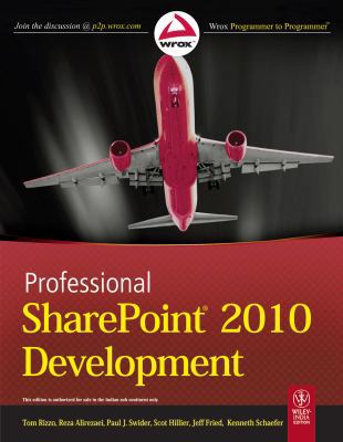 Professional Sharepoint 2010 Development 8126526661 Book Cover