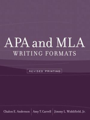 APA and MLA Writing Formats 0205424376 Book Cover