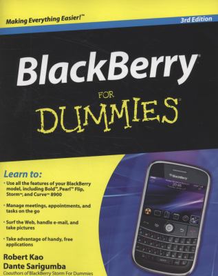 BlackBerry For Dummies 0470457627 Book Cover