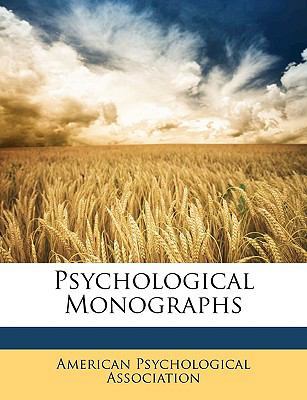 Psychological Monographs 1148234292 Book Cover
