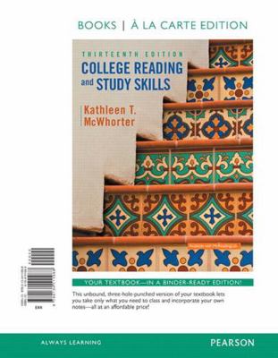 College Reading and Study Skills, Books a la Ca... 0134111982 Book Cover