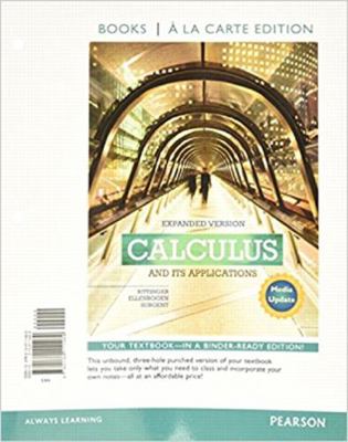 Calculus and Its Applications Expanded Version ... 013411146X Book Cover
