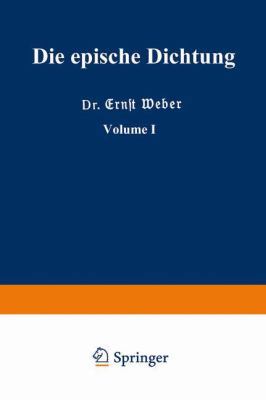 Die Epische Dichtung: Erster Teil [German] 3663155439 Book Cover
