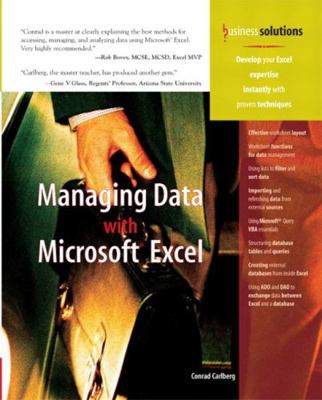 Managing Data with Excel 0789731002 Book Cover