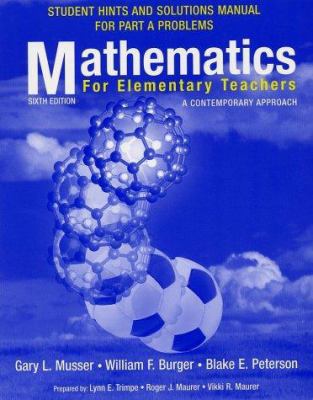 Mathematics for Elementary Teachers, Student Hi... 0471236780 Book Cover