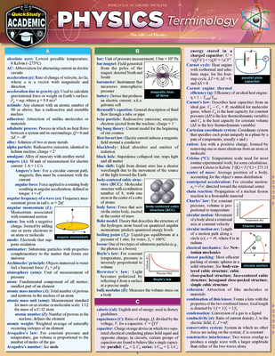 Physics Terminology: Quickstudy Laminated Refer... 1423221621 Book Cover