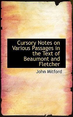 Cursory Notes on Various Passages in the Text o... 1110031270 Book Cover