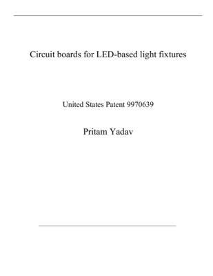 Circuit boards for LED-based light fixtures: United States Patent 9970639