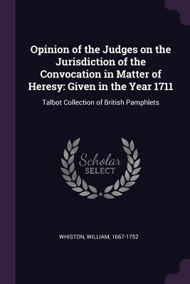 Opinion of the Judges on the Jurisdiction of th... 1379181119 Book Cover