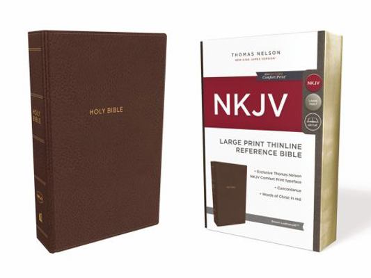 NKJV, Thinline Reference Bible, Large Print, Im... [Large Print] 078522372X Book Cover