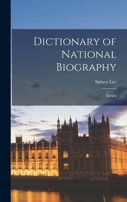 Dictionary of National Biography: Errata 1017296022 Book Cover