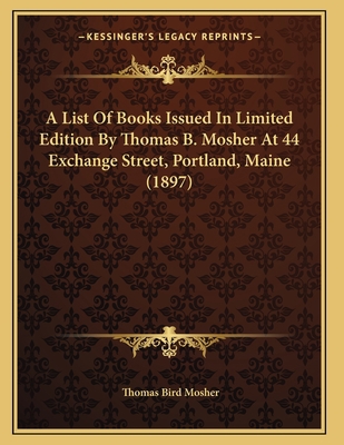 A List Of Books Issued In Limited Edition By Th... 1164536079 Book Cover