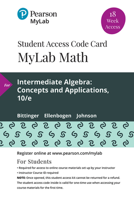 Mylab Math with Pearson Etext -- 18 Week Standa... 0135903009 Book Cover