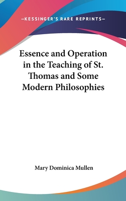 Essence and Operation in the Teaching of St. Th... 1436702895 Book Cover