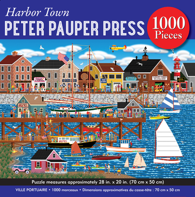 Hardcover Harbor Town 1000 Piece Jigsaw Puzzle Book