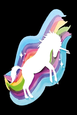 White rainbow Unicorn notebook black: rainbow u... 167094610X Book Cover