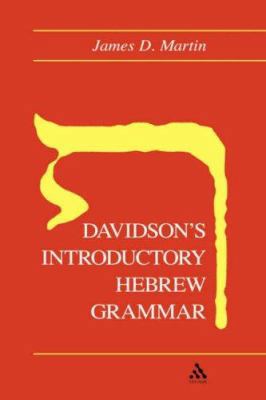 Davidson's Introductory Hebrew Grammar 0567096424 Book Cover