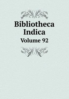 Bibliotheca Indica Volume 92 551910204X Book Cover