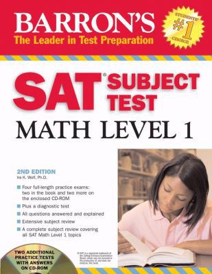 Barron's SAT Subject Test Math Level 1 with CD-ROM 0764193481 Book Cover