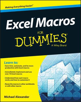 Excel Macros for Dummies 1119089344 Book Cover