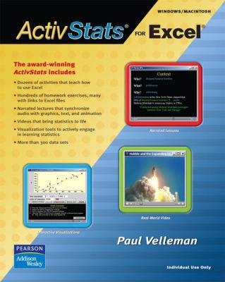 Activstats for Excel 05-06 032130375X Book Cover