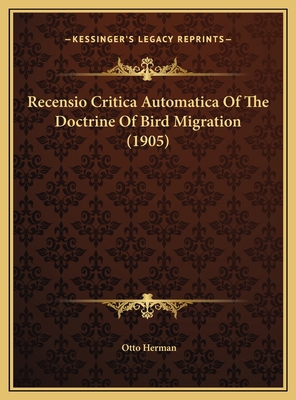 Recensio Critica Automatica Of The Doctrine Of ... 1169688721 Book Cover