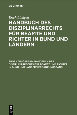 Handbuch des Disziplinarrechts für Beamte und R... [German] 3111234576 Book Cover