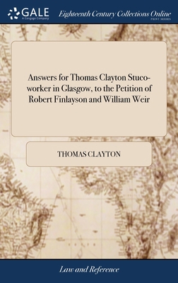 Answers for Thomas Clayton Stuco-worker in Glas... 1385742151 Book Cover
